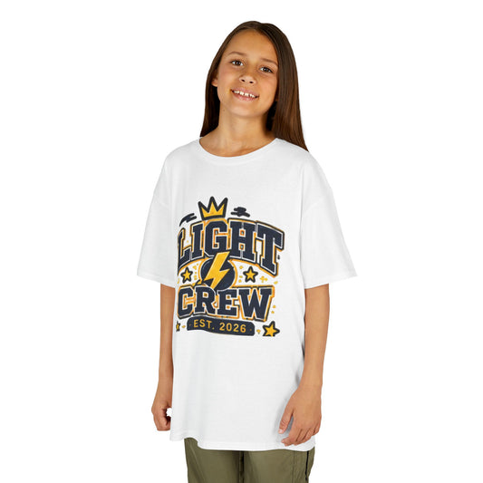 Kids Tee — "Light Crew" Lightning Bolt Graphic Shirt (Est. 2026)