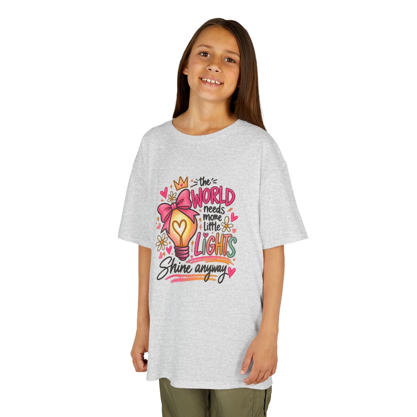 Kids Tee — "The World Needs More Little Lights" Graphic Shirt