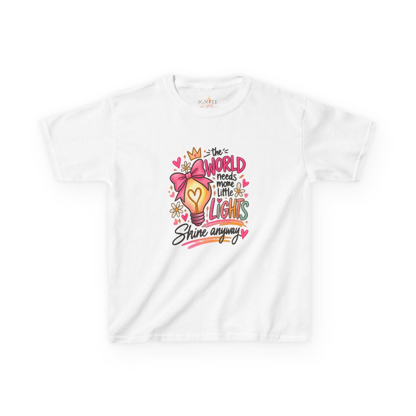 Kids Tee — "The World Needs More Little Lights" Graphic Shirt