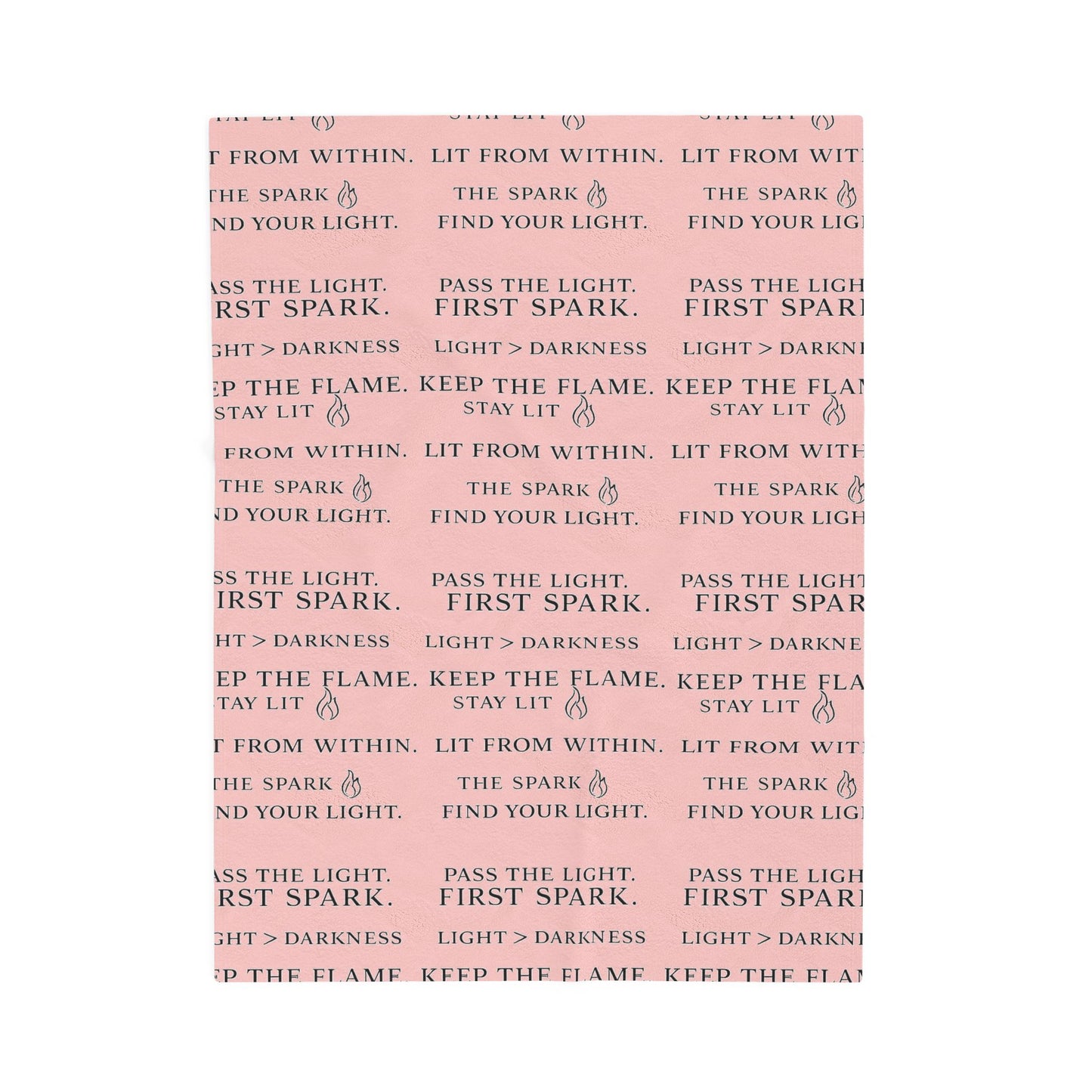 Velveteen Plush Blanket — Inspirational Quote All-Over Print (Keep the Flame, Pass the Light)
