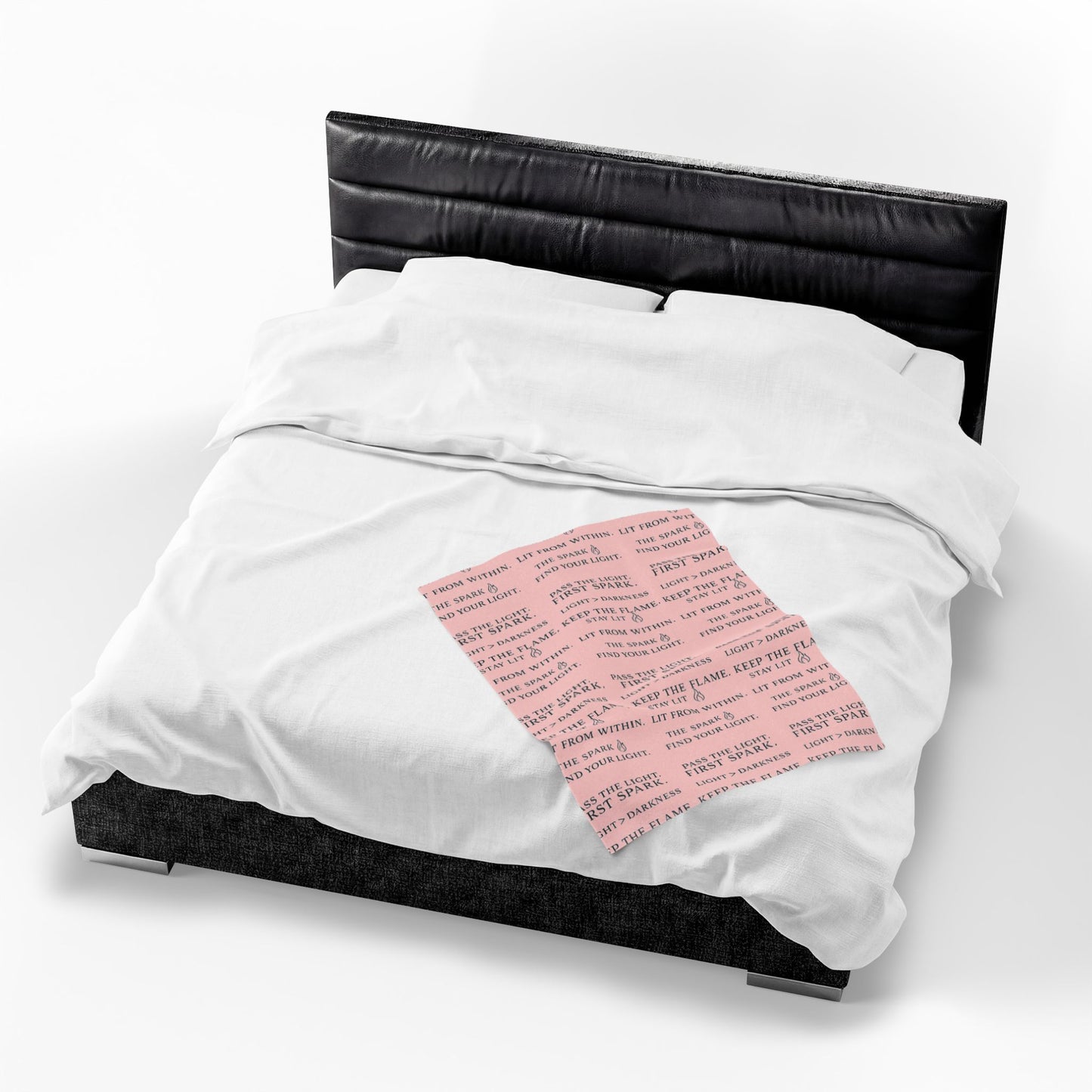 Velveteen Plush Blanket — Inspirational Quote All-Over Print (Keep the Flame, Pass the Light)
