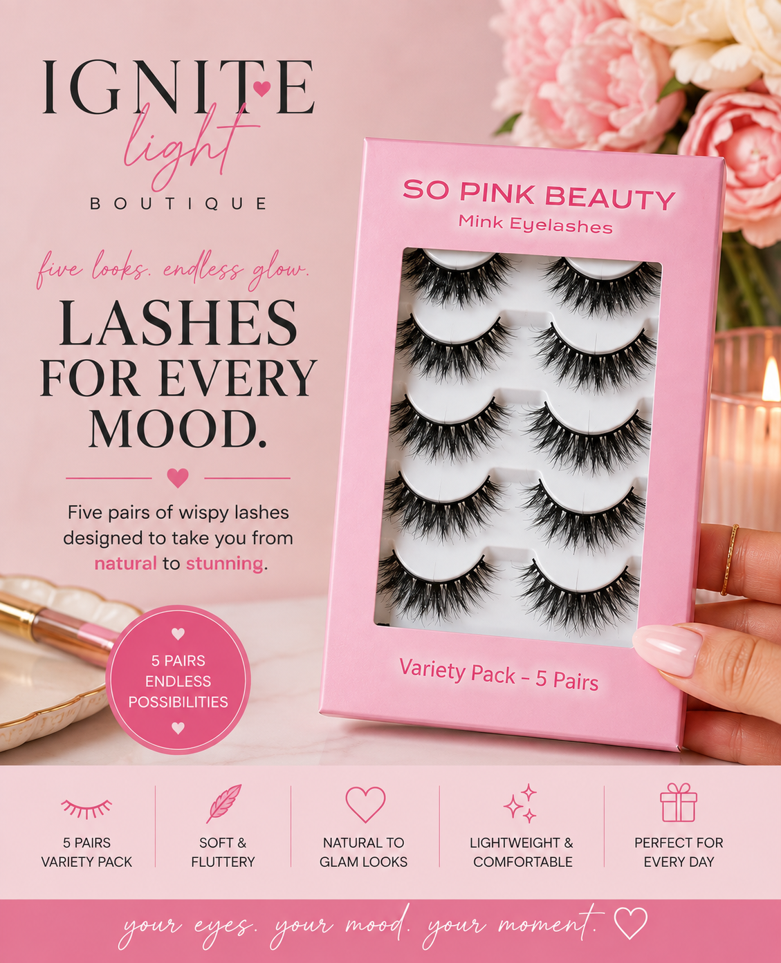 Wispy Wonder 5-Pair Lash Set
